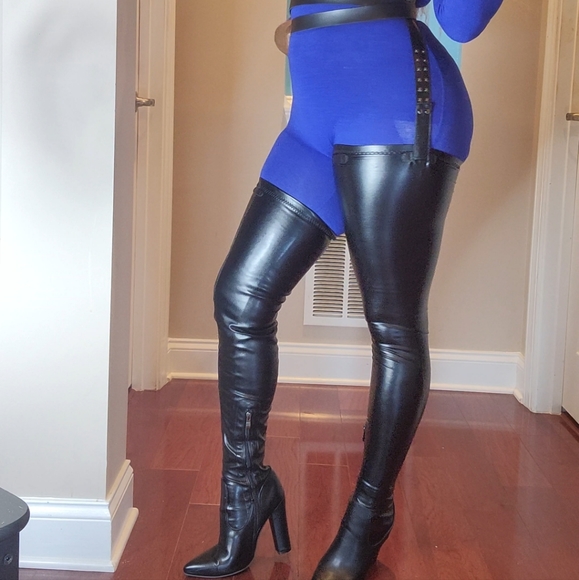 Crotch high super high chunky heel boots - Picture 7 of 8